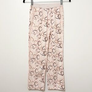 5/20$ Calvin Klein Girls Pink Heart Lounge Pajama Pants Size Medium 7/8